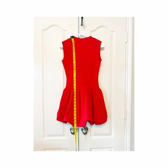 Aqua Ponte Mock Neck Bubble Red Mini Dress Size XS NWT - Picture 3 of 11